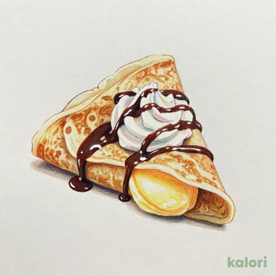 Chocolate Custard Whipped Cream Crepe