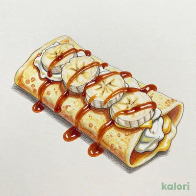 Banana Caramel Custard Whipped Cream Crepe
