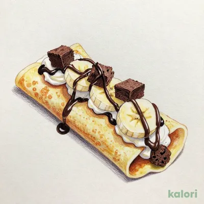 Banana Chocolate Brownie Whipped Cream Crepe