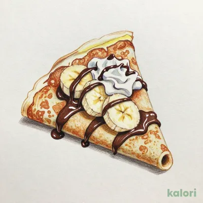Banana Chocolate Whipped Cream Crepe