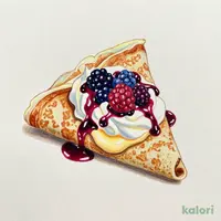 Mixed Berry Custard Whipped Cream Crepe