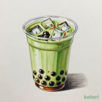 Matcha Milk with Brown Sugar Tapioca