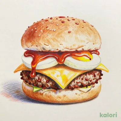Morning Melty Cheese Burger - Teriyaki Sauce -