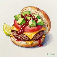 ダブル アボカド タコスバーガー