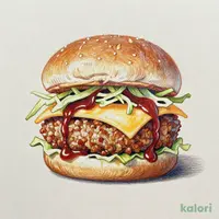 メンチカツチーズバーガー ～デミグラスソース～