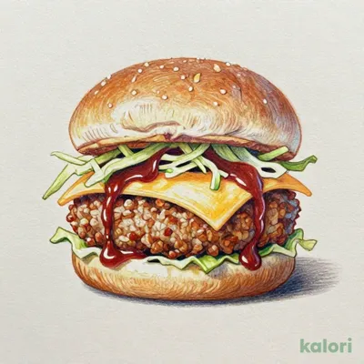 メンチカツチーズバーガー ～デミグラスソース～
