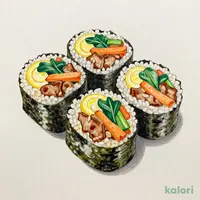 Kimbap (Korean Seaweed Rice Roll), Bulgogi, Frozen