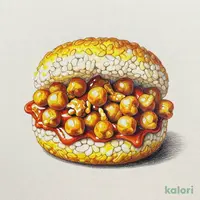 ライスバーガー ひよこ豆と鶏肉のキーマカレー 2個