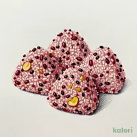 Chestnut Sekihan (Sticky Rice with Red Beans) Onigiri, 5 pcs