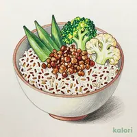 Spicy Green Salad with Multigrain Rice