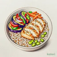 1/3日分の野菜を使った雑穀ごはん ラタトゥイユとペッパーチキン