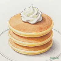 フレッシュバナナパンケーキ（蜂蜜入メイプル風味シロップ・ホイップ添え）【蜂蜜入ﾒｲﾌﾟﾙ除く】