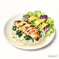 Chicken and Spinach Doria and Salad Set