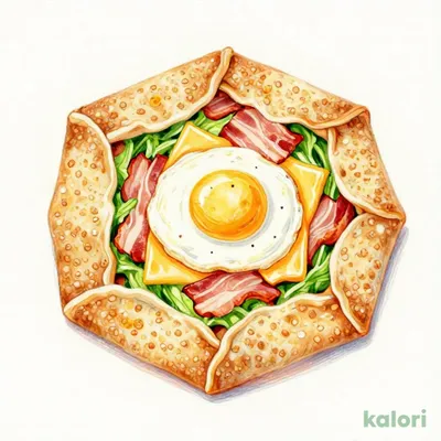 Bacon and Egg Pizza-Style Galette