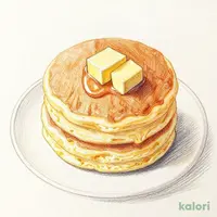 背徳の芳醇削りバタークラシックパンケーキバターW（蜂蜜入メイプルシロップ添え）【蜂蜜入ﾒｲﾌﾟﾙ除く】