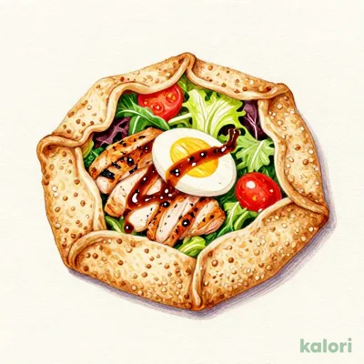 野菜畑のガレット～グリルチキンサラダ仕立て～