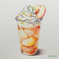 フローズン桃とアールグレイ紅茶