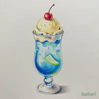 ブルーレモネードクリームソーダ