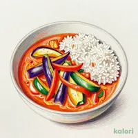 夏野菜とココナッツミルクの情熱レッドカレー【選択ドリンク・ケーキ除く】