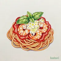 海老とモッツァレラチーズのトマトパスタ