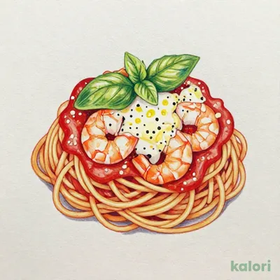 海老とモッツァレラチーズのトマトパスタ