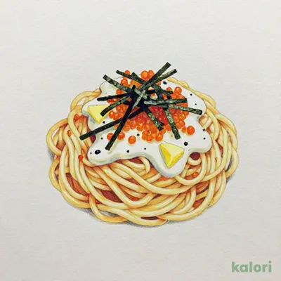 たらこクリームのスープパスタ