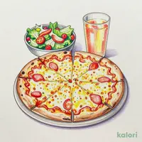 チーズの虜シカゴピザチーズ1.5倍＆サラダ・ドリンクセット