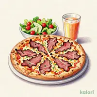 チーズの虜シカゴピザローストビーフトッピング＆サラダ・ドリンクセット