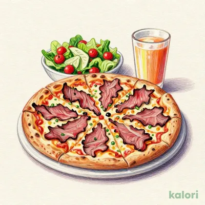チーズの虜シカゴピザローストビーフトッピング＆サラダ・ドリンクセット