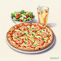 チーズの虜シカゴピザ海老トッピング＆サラダ・ドリンクセット