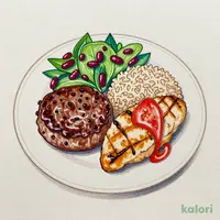 デミグラスハンバーグ&チキンセット