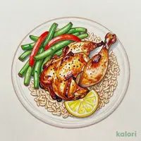 レモン風味のローストチキンセット