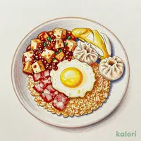 直火炒め炒飯と麻婆豆腐セット