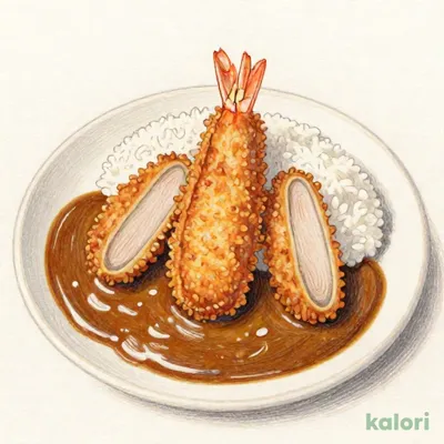 【マイカレーソース】ヒレかつ＆エビフライカレー