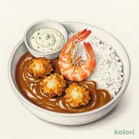 【オリジナルソース】タルタル海鮮フライ盛り合わせカレー