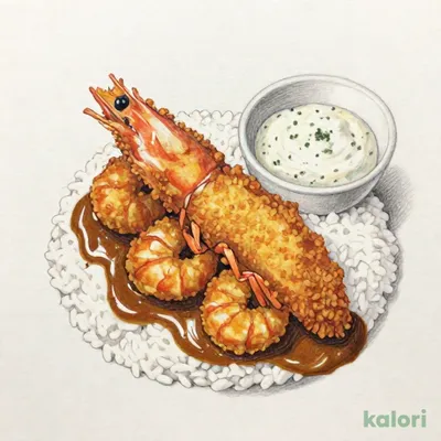 【マイカレーソース】タルタル海鮮フライ盛り合わせカレー