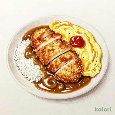 【オリジナルソース】チキンかつオムレツカレー
