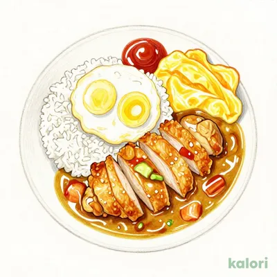 【マイカレーソース】チキンかつオムレツカレー