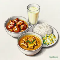 合い盛りカレーCセット(マイカレー&バターチキン)