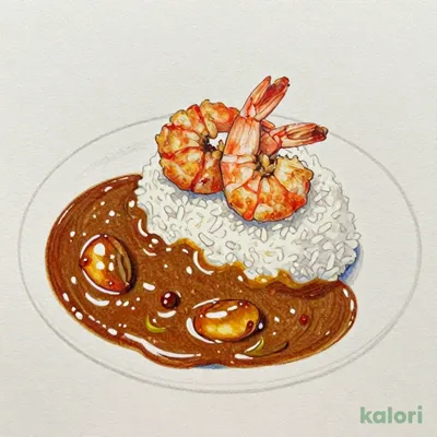【オリジナルソース】エビフライカレー（２本）