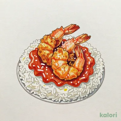 【トマトカレーソース】エビフライカレー（２本）