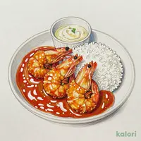【トマトカレーソース】タルタルエビフライカレー（３本）