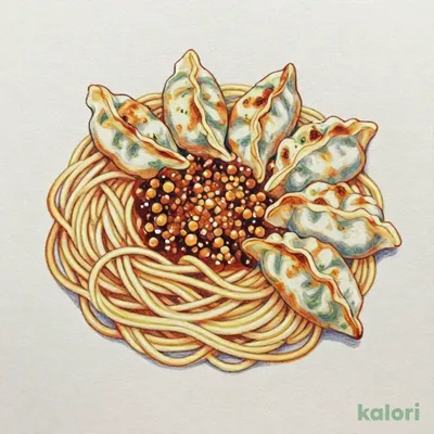 太麺皿うどん餃子セット