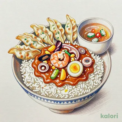 Seafood Rice Bowl & Gyoza Set