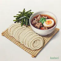 月見温たま旨辛牛肉つけうどん (特盛)