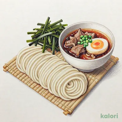 月見温たま旨辛牛肉つけうどん (特盛)