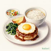 目玉焼き
和風デミハンバーグ定食 (大盛)