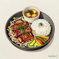 W牛カルビ定食 (小盛)