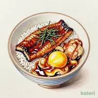 うなぎあいがけ親子丼 (大盛)