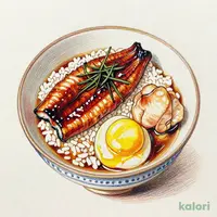 うなぎあいがけ親子丼 (特盛)